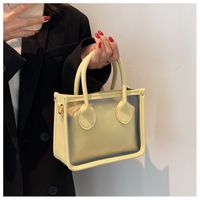 Fashionable Transparent Jelly One-shoulder Portable Small Square Bag main image 2