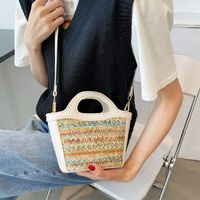 Straw Woven Women's Bohemian Shoulder Handbag Messenger Bag main image 6