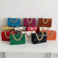 Fashion New Women's Woven Small Square Chain Messenger Multicolor Bag main image 1