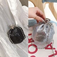 Fashion Women Aluminum Jar Bucket Kettle Japanese Sequins Bucket Bag main image 1