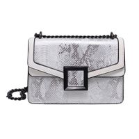 Women Fashion New Color Small Square Snake Pattern Chain Crossbody Shoulder Bag sku image 1
