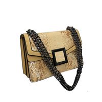 Women Fashion New Color Small Square Snake Pattern Chain Crossbody Shoulder Bag main image 4
