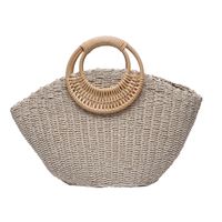 Mode Stroh Woven Frauen 2022 Neue Sommer Tragbaren Korb Tasche main image 5