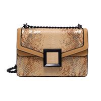 Women Fashion New Color Small Square Snake Pattern Chain Crossbody Shoulder Bag sku image 2