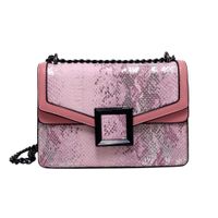 Women Fashion New Color Small Square Snake Pattern Chain Crossbody Shoulder Bag sku image 6