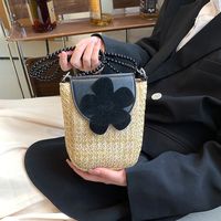 Phone Holder Small Women 2022 New Pearl Chain Straw Mini Messenger Bag main image 1