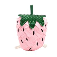 Fashion Female Summer 2022 New Strawberry Shape Pearl Chain Crossbody Mini Bag sku image 3