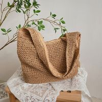 Summer Beach Straw Woven New Large Capacity Shoulder Woven Underarm Tote Bag main image 3