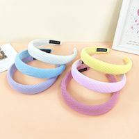 New Style Candy Color Grid Pattern Sponge Headband main image 1
