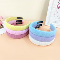 New Style Candy Color Grid Pattern Sponge Headband main image 2