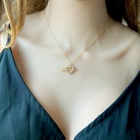 Fashion Creative Women's Diamond Heart Lock Pendant Alloy Necklace main image 6