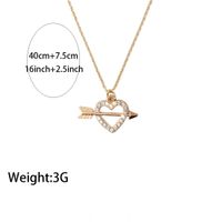 Fashion Creative Women's Diamond Heart Lock Pendant Alloy Necklace main image 4