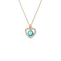 Fashion Creative Women's Diamond Heart Lock Pendant Alloy Necklace main image 5