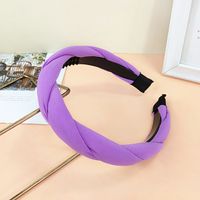 Retro Style Twist Non-slip Solid Color Fabric Headband sku image 3