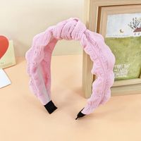 New Style Folded Wide Brim Solid Color Fabric Headband sku image 5