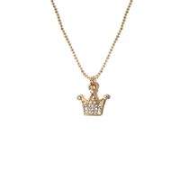 Fashion Creative Women's Diamond Heart Lock Pendant Alloy Necklace sku image 5