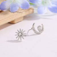 Women's Fashion Star Moon Alloy Ear Studs Plating Diamond Artificial Gemstones Artificial Diamond Stud Earrings sku image 1