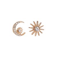 Women's Fashion Star Moon Alloy Ear Studs Plating Diamond Artificial Gemstones Artificial Diamond Stud Earrings main image 3