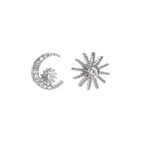 Women's Fashion Star Moon Alloy Ear Studs Plating Diamond Artificial Gemstones Artificial Diamond Stud Earrings main image 2