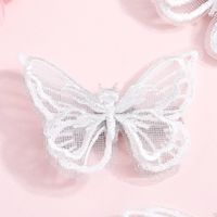 Women's Elegant Romantic Butterfly Lace Hair Accessories Splicing Fabric Hair Clip 1 Set main image 3