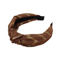 Retro Style Rhombus Bronzing Pattern Knotted Fabric Headband main image 6