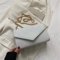 Retro Fashion Solid Color Embroidery Thread Textured Small Square Bag sku image 1
