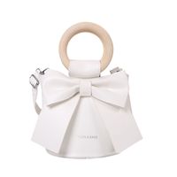 Female New Fashion Bow Shaped Messenger Shoulder Solid Color Bag main image 3