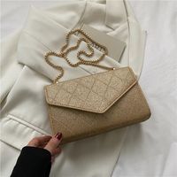 Retro Fashion Solid Color Embroidery Thread Textured Small Square Bag sku image 2
