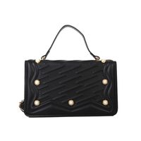 2022 New Fashion Simple Solid Color Small Square Diamond Plaid Shoulder Bag main image 4