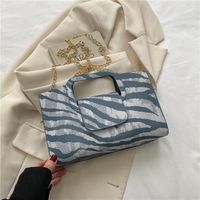 New Fashion Summer Stripes Shoulder Large Capacity Portable Messenger Bag sku image 3