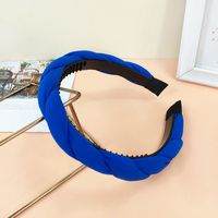 Retro Style Twist Non-slip Solid Color Fabric Headband sku image 7