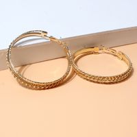 Fashion Retro Geometric Round Golden Alloy Ear Hoop Earrings main image 4