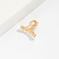 Fashion Creative Simple Copper Electroplated 18k Gold Inlaid Pearl Ear Bone Clip main image 3