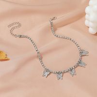 Fashion Simple Rhinestone Butterfly Fringe Beach Anklet main image 4