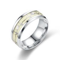 Fashion Electrocardiogram Stainless Steel Rings Plating No Inlaid Stainless Steel Rings sku image 1