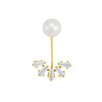 Anti-exposure Pearl Diamond Flower Brooch Geometric Korean Real Gold Plating Design Accessories Graceful Personality Clothing main image 6