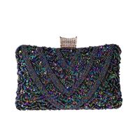 Grenz Überschreitende Neue Dinnerparty-tasche Europäische Und Amerikanische Clutch-tasche Diamant-bankett-kleidung Tasche Handgemachte Perlen Kleine Quadratische Tasche 6699 Großhandel sku image 6