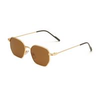 Fashion Uv Protection Retro Brown Large Rim Sunglasses sku image 4