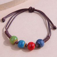 Fashion Woven Color Ball Decor Ceramic Rope Bracelet main image 1