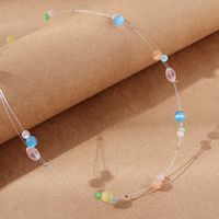 Moda Creativa Geometrica Opal Multicolor Perla Collar De Resina sku image 1