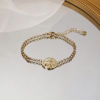 Fashion Tree 304 Stainless Steel 14K Gold Plated No Inlaid Bracelets In Bulk main image 1