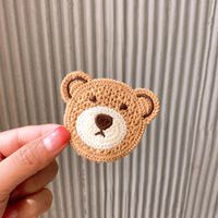 Early Autumn New Knitted Children Bear Hairpin Cute Bangs Clip Bb Clip sku image 4