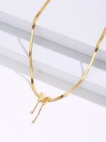 Acero Inoxidable 201 Chapados en oro de 18k Elegante Glamour Básico Enchapado Mariposa Collar main image 2