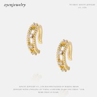 Fashion Simple Gold-plated Zircon Ear Clips Wholesale sku image 1