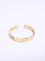 Simple Fashion Copper Electroplated 18k Golden Open-end Bracelet main image 3