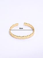 Simple Fashion Copper Electroplated 18k Golden Open-end Bracelet sku image 1