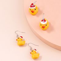 Fashion Cartoon Cute Little Yellow Duck Earrings sku image 1