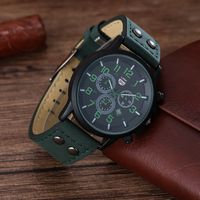 Reloj De Cuarzo Y Reloj De Tres Ojos Deportivo De Estilo Militar Para Hombre main image 3