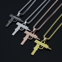 Fashion Ornament Simple Pistol Shaped Alloy Geometric Necklace main image 5