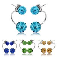 1 Set Fashion Geometric Diamond Iron Artificial Rhinestones Earrings main image 1